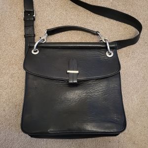 Danier Black Leather Crossbody Bag